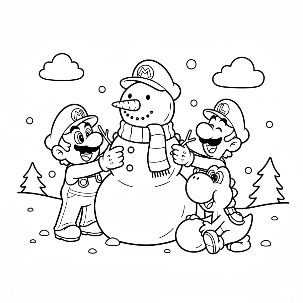 imprimir Mario Bros12 para colorear