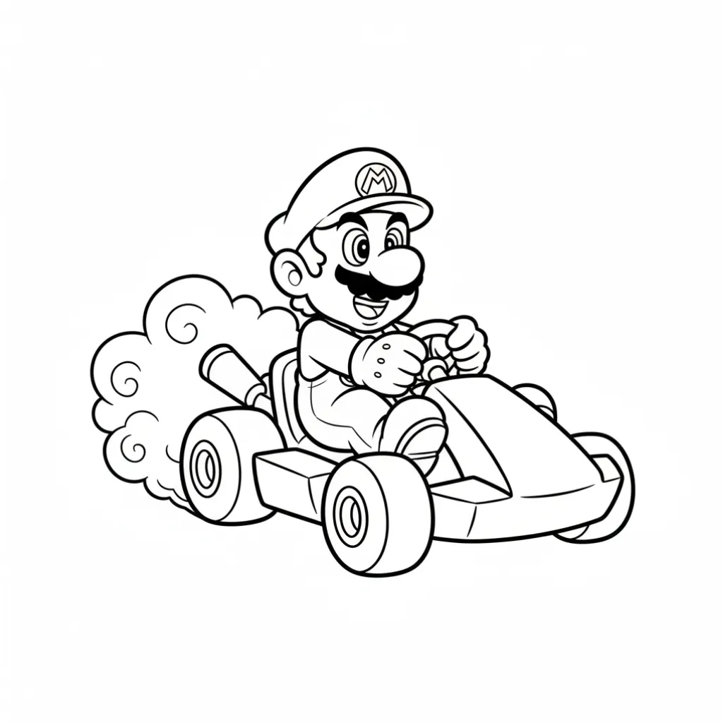 Mario Bros15 para colorear para niño de 8 años