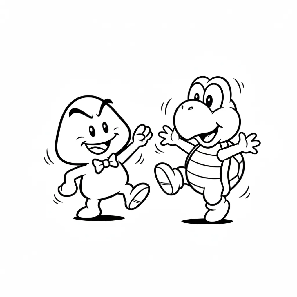 Mario Bros8 de niño para colorear para imprimir