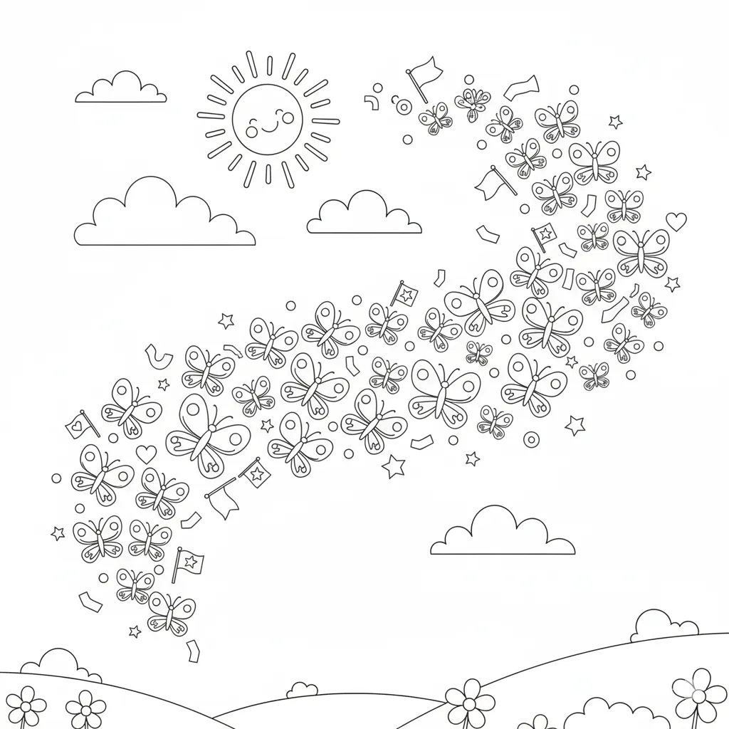 Mariposa 15 para colorear para imprimir para niño de 9 años