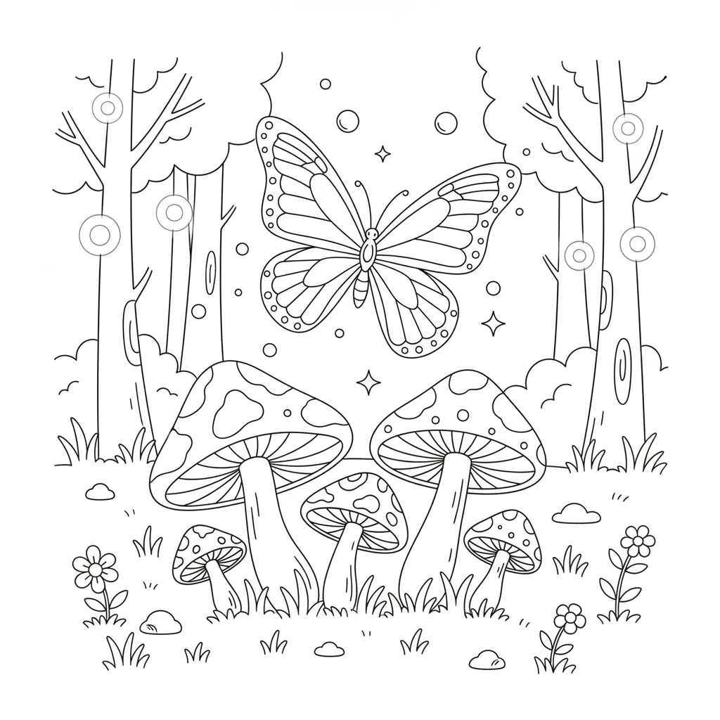 Mariposa 16 para colorear para niños