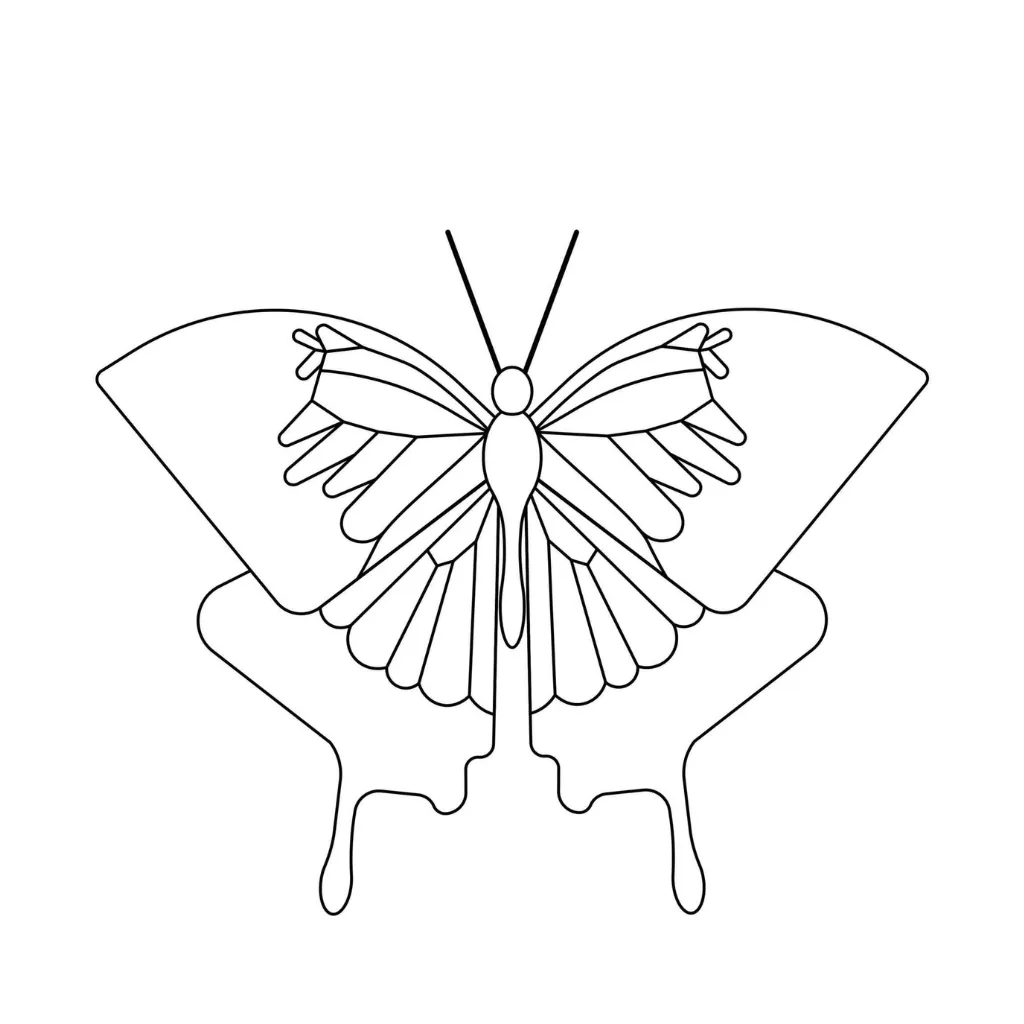 Mariposas13 para colorear para niño de 4 años