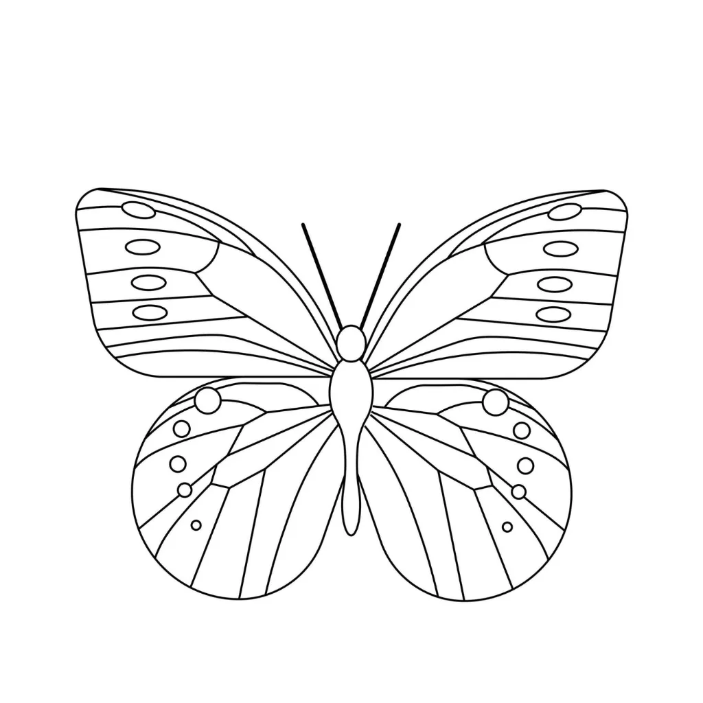 Mariposas15 para colorear para niño para imprimir gratis