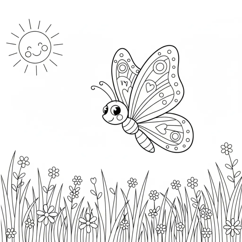 Mariposas6 para colorear para descargar