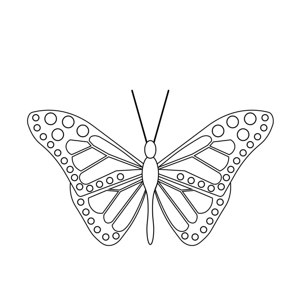 Mariposas7 para colorear y recortar para imprimir