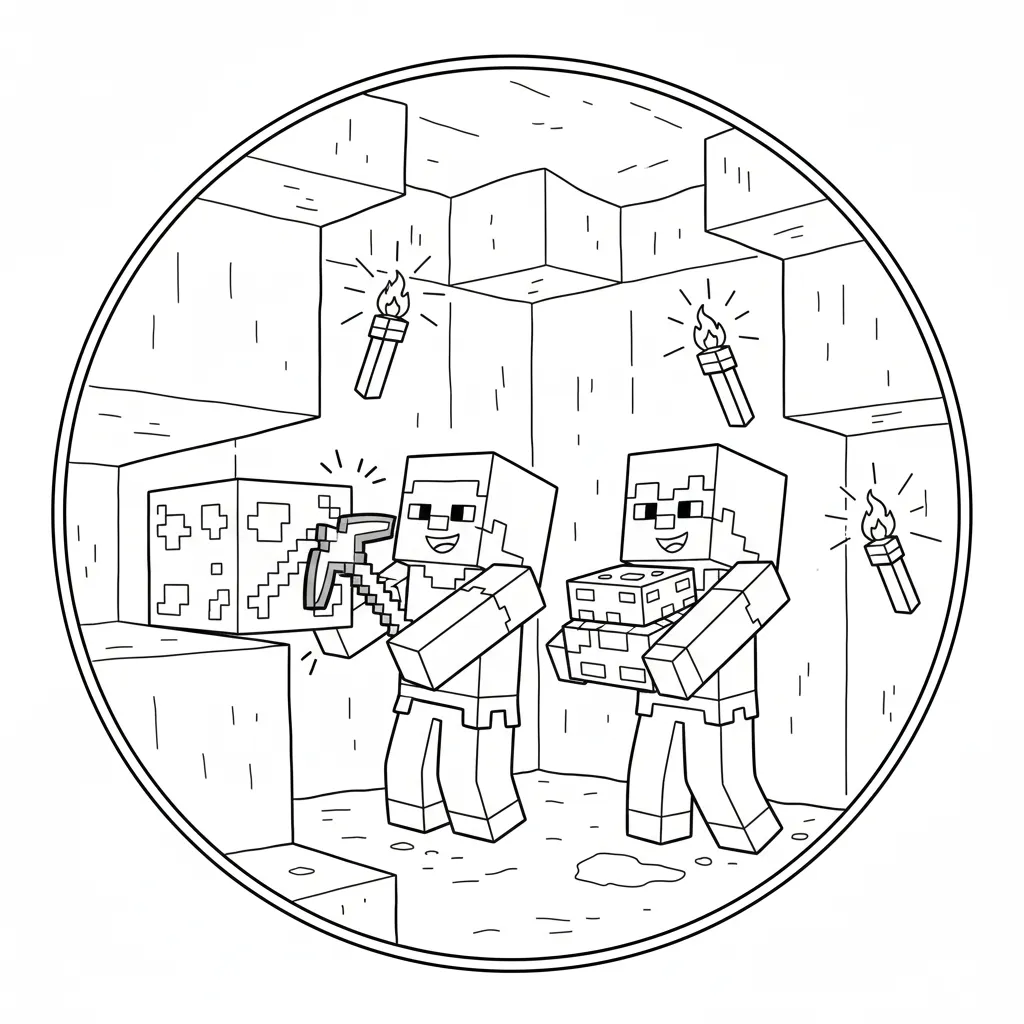 Minecraft 14 para colorear para imprimir