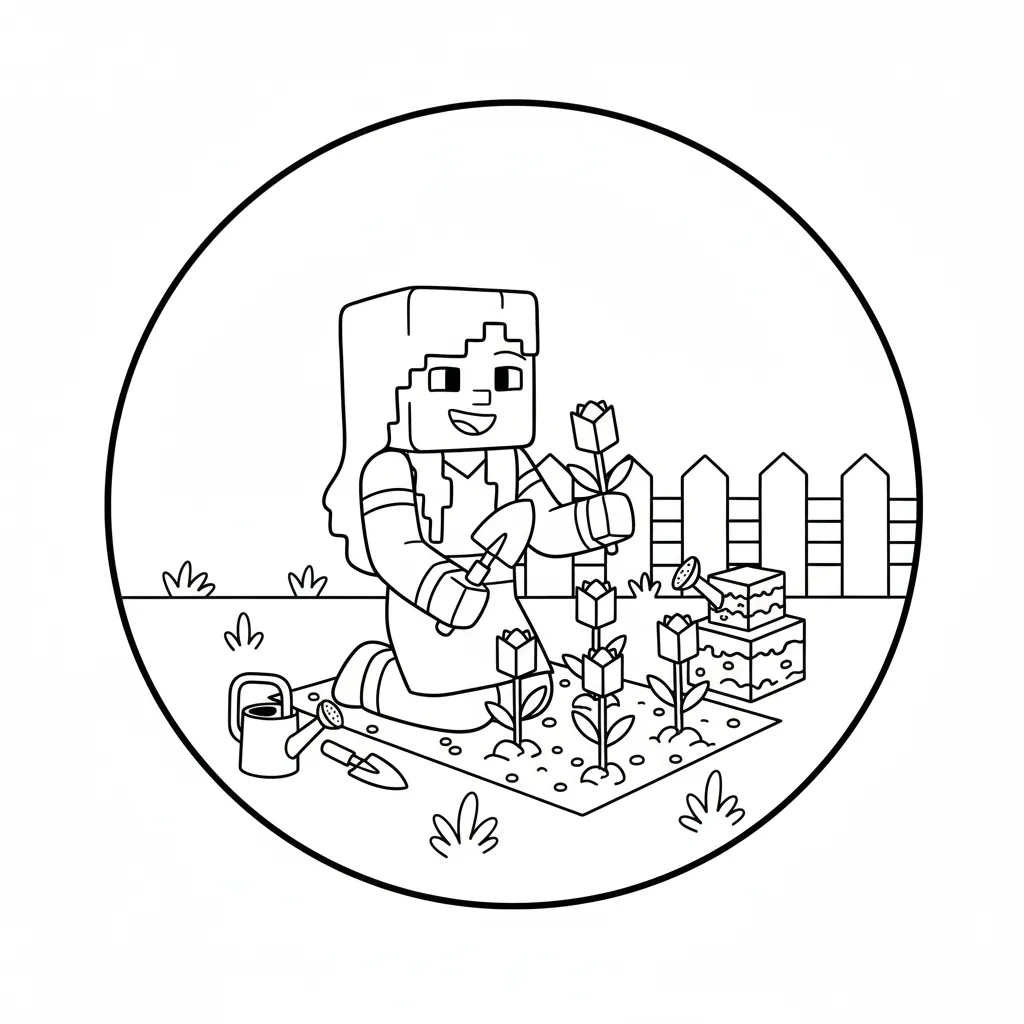 Minecraft 19 para colorear y recortar para imprimir gratis