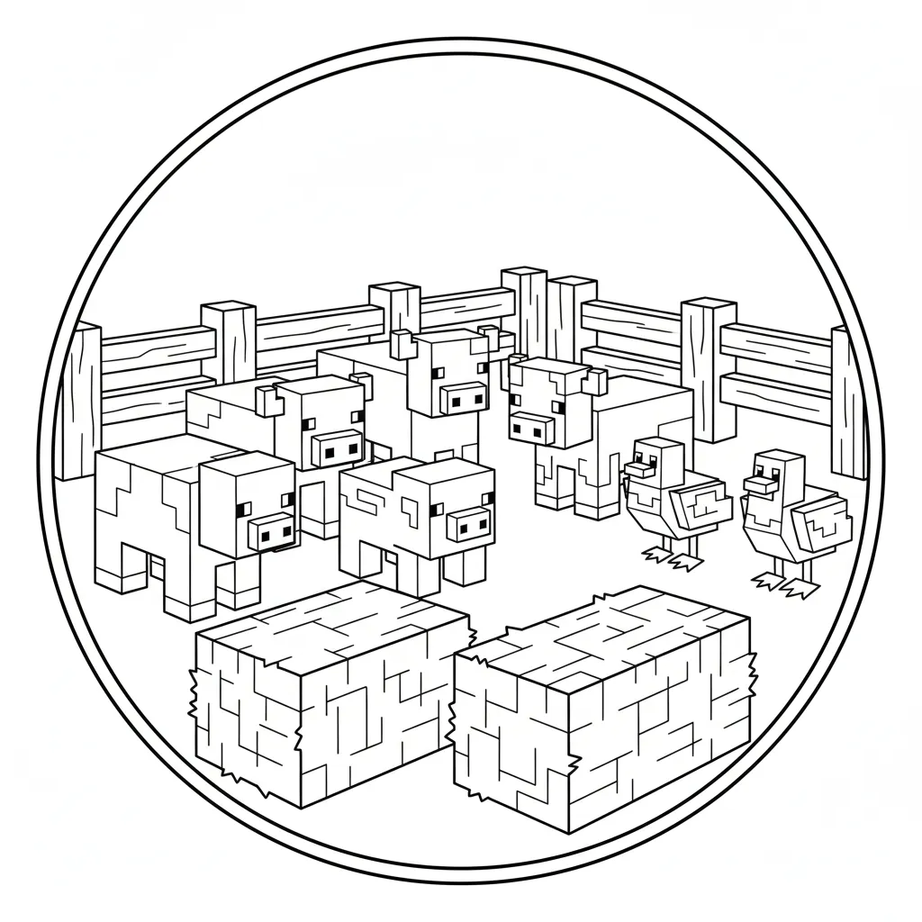 Minecraft 20 para colorear para imprimir a4