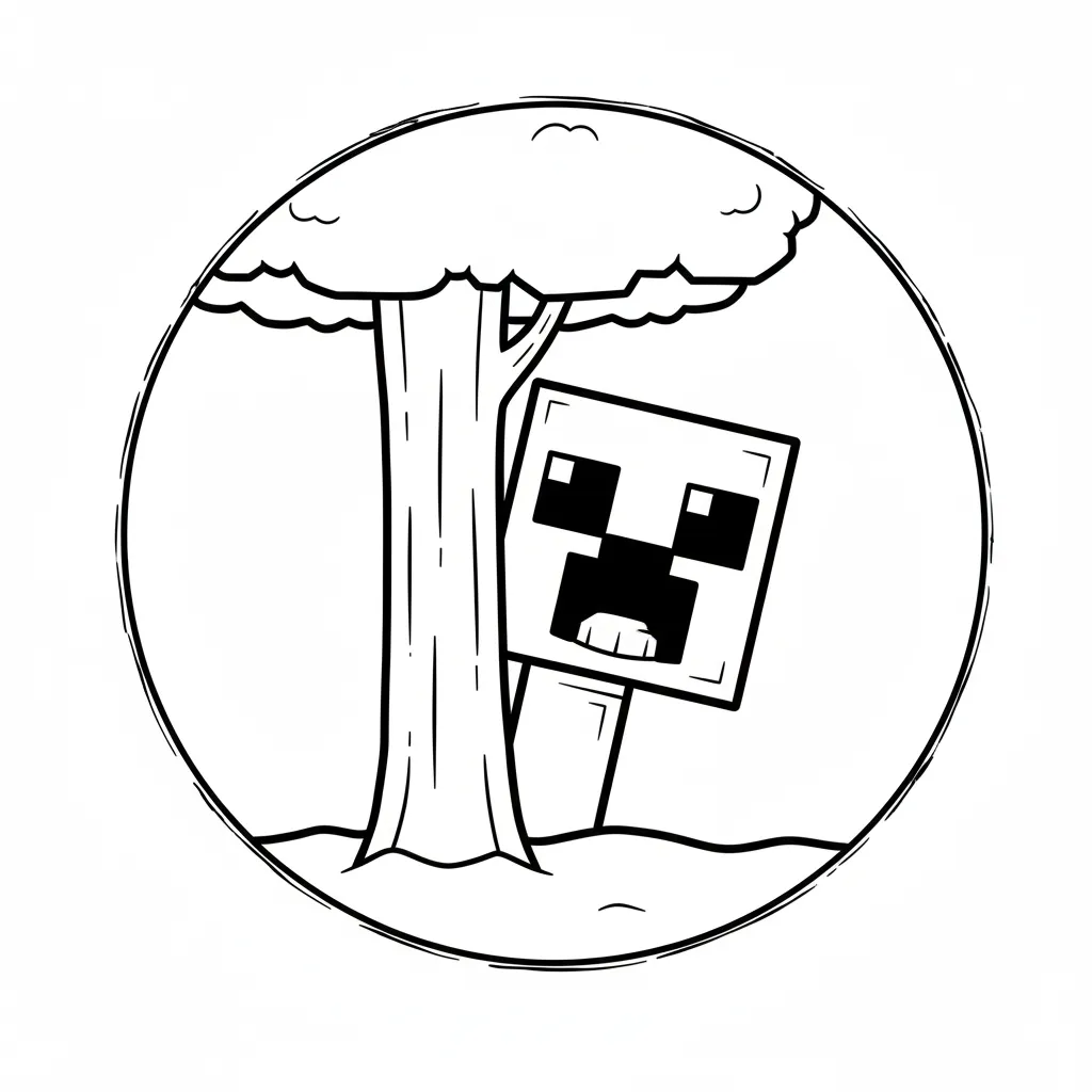 Minecraft 3 para colorear para niño