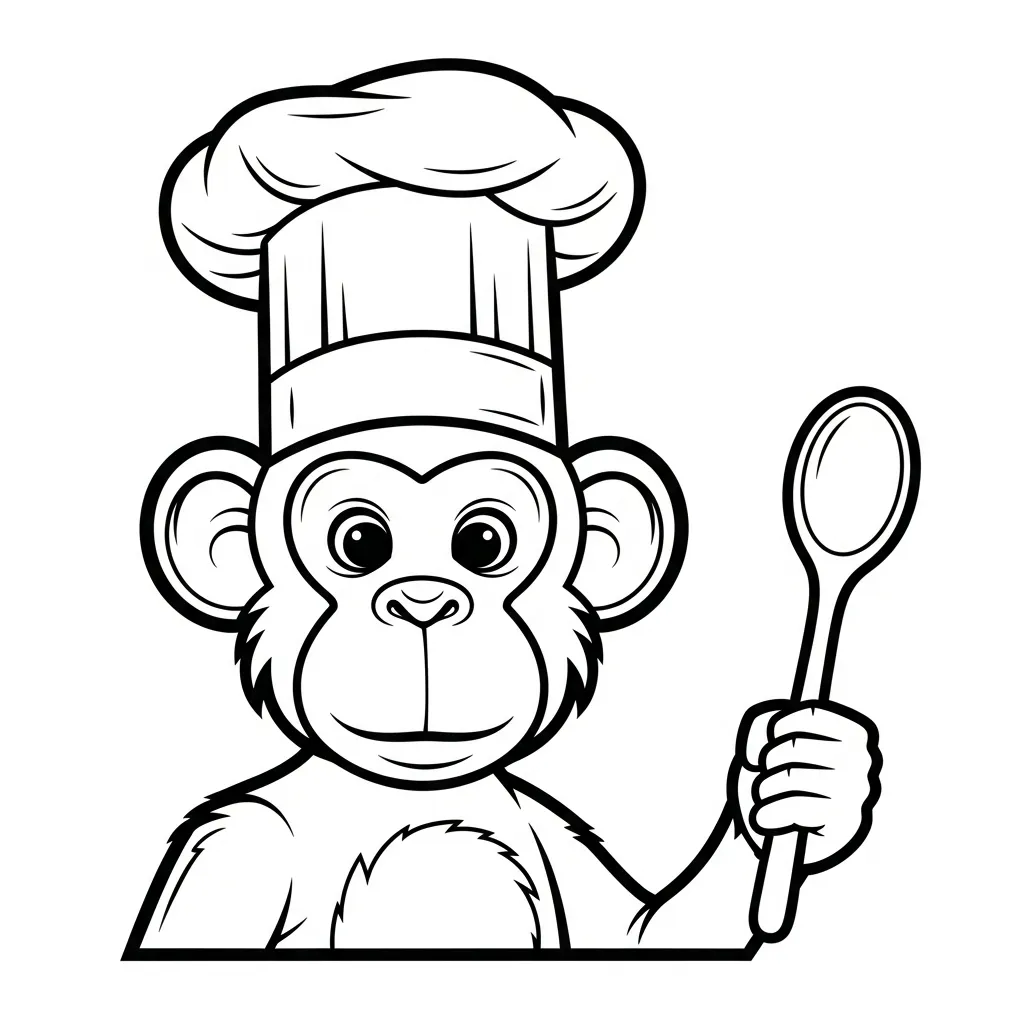 Monos para colorear para imprimir para niño de 4 años