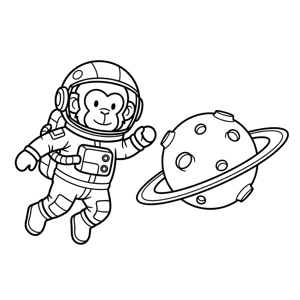 Monos para colorear gratis para imprimir