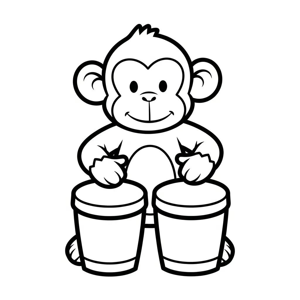 Monos para colorear para imprimir