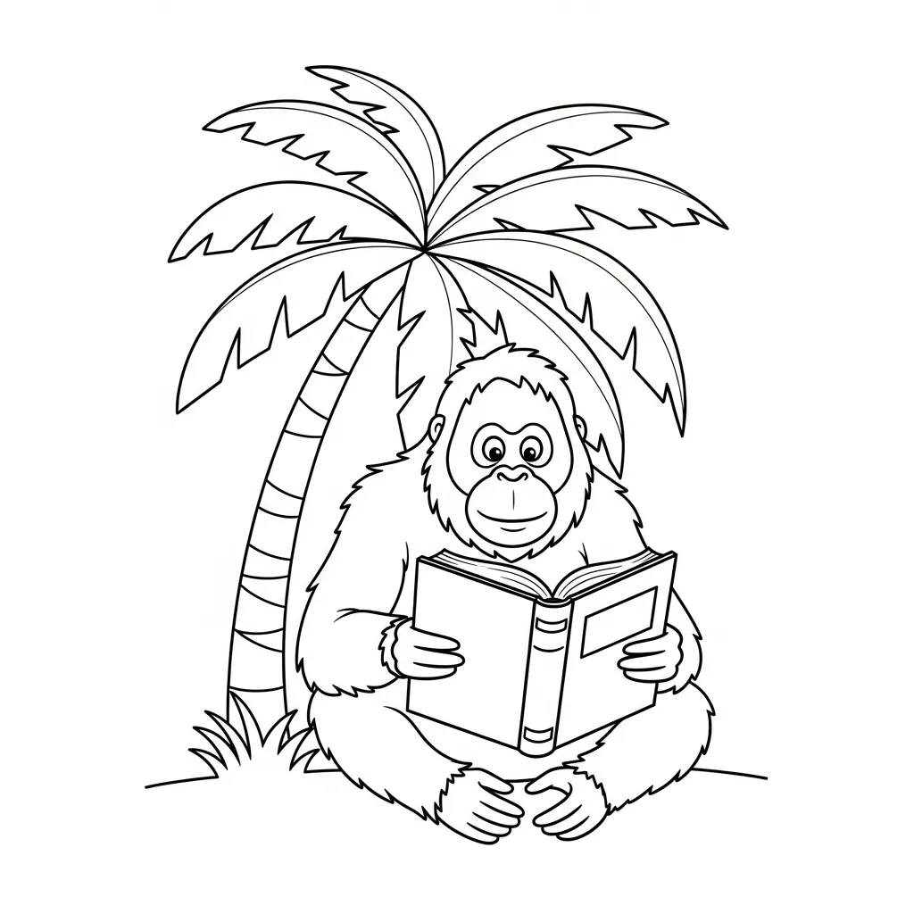 Monos para colorear para niños para imprimir