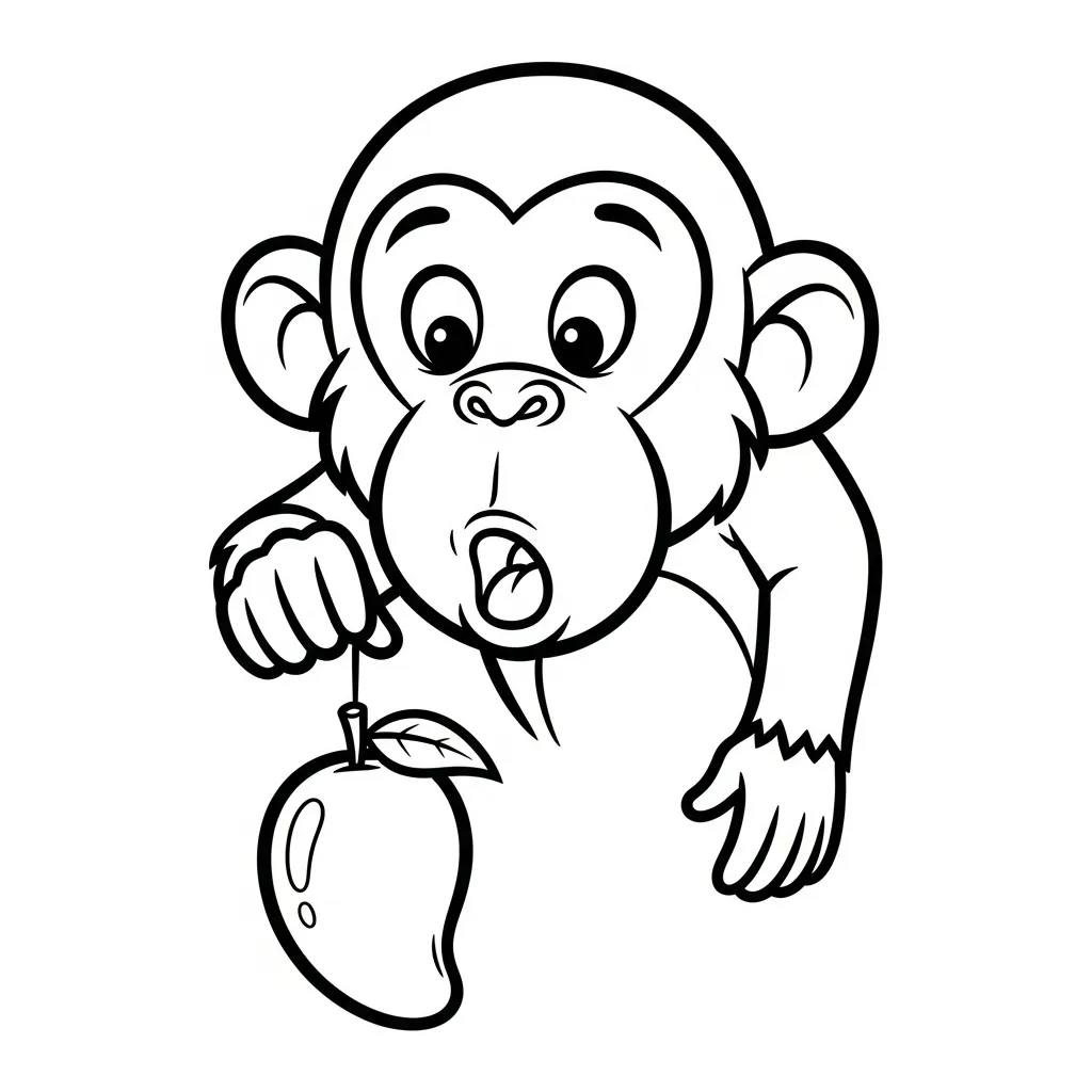 Monos para colorear y recortar para imprimir