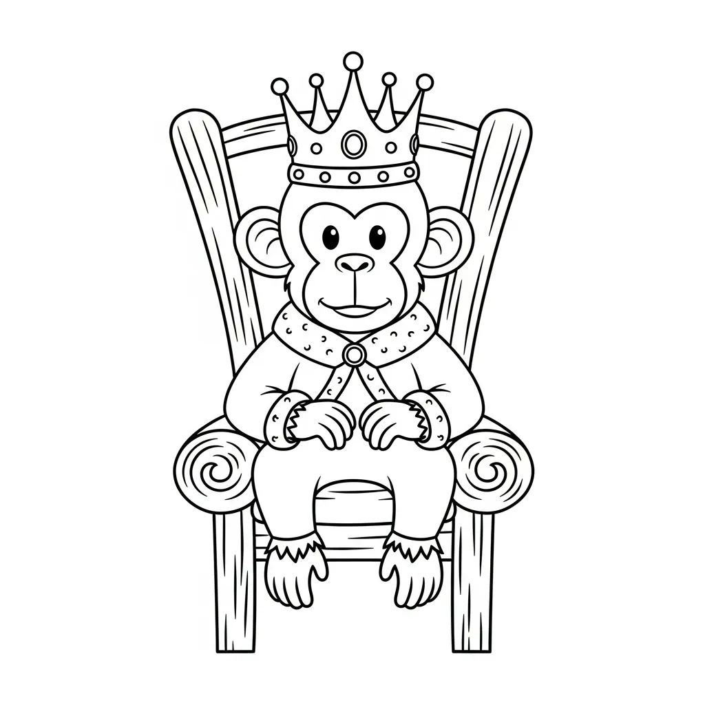 Monos para colorear para imprimir a4