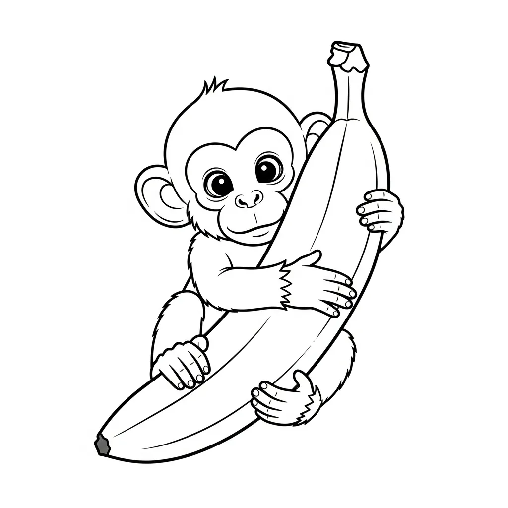 Monos para colorear para bebé para imprimir