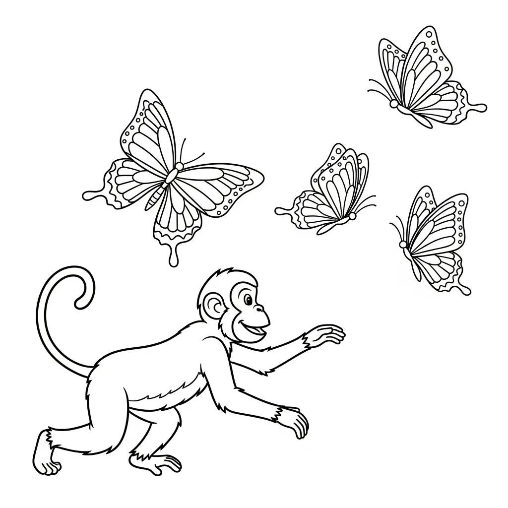 Monos para colorear para imprimir para niño de 9 años