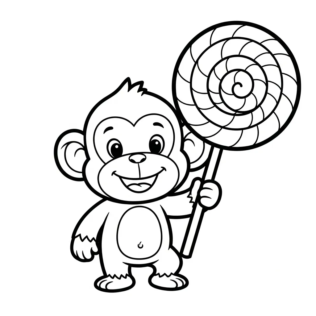 Monos para colorear gratis 1