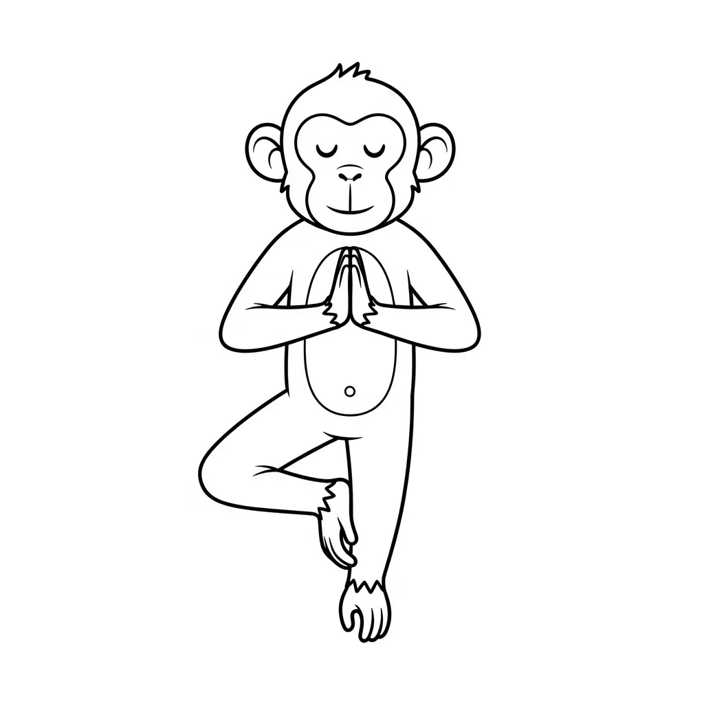 Monos para colorear gratis 2