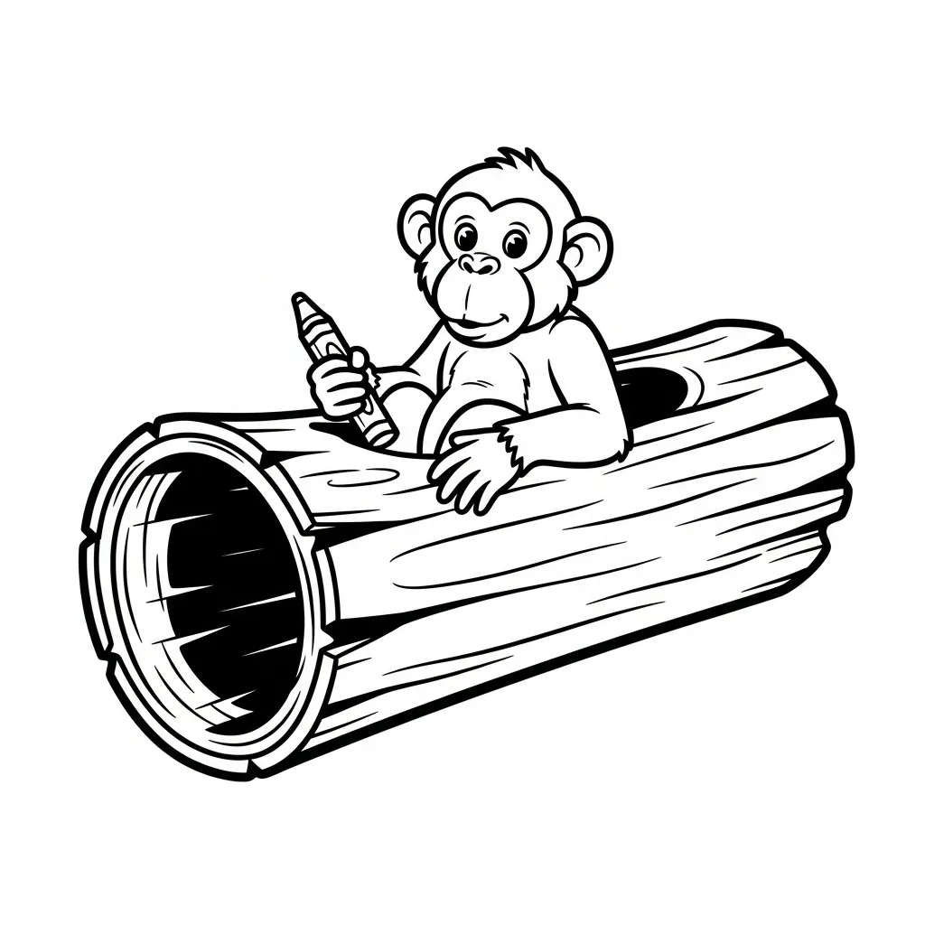 Monos para colorear para bebé para imprimir 2