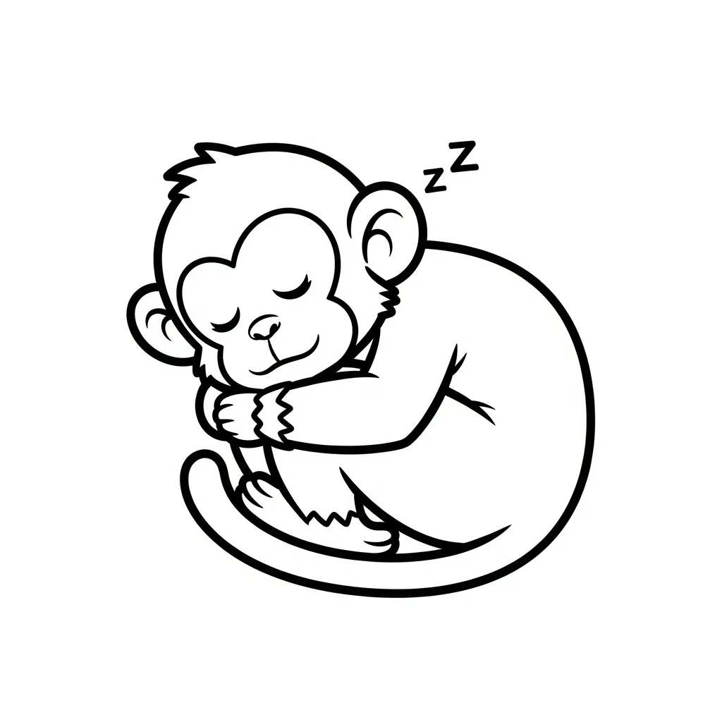 Monos para colorear para primaria