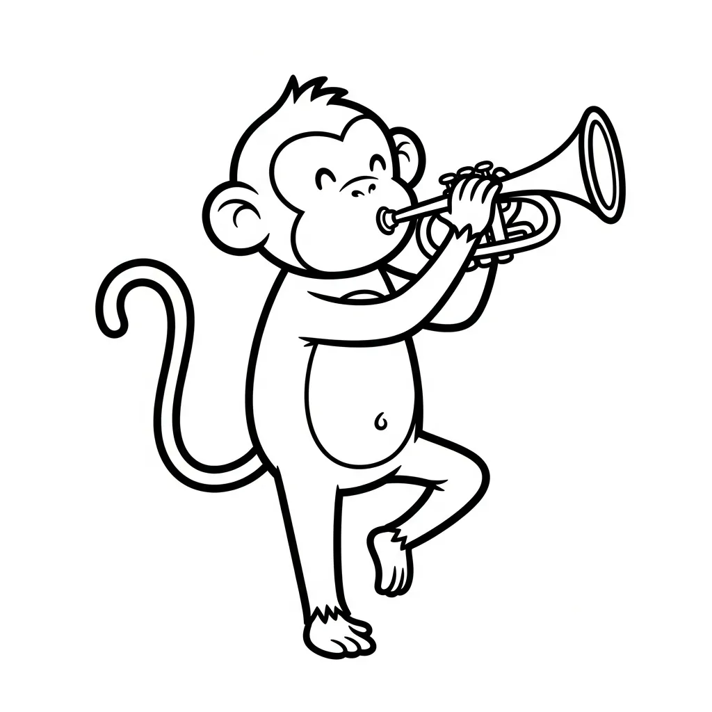 Monos para colorear para niño de 2 años