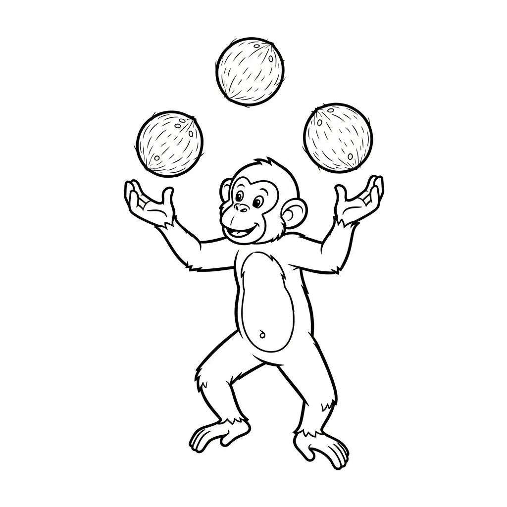 Monos para colorear para niño de para imprimir