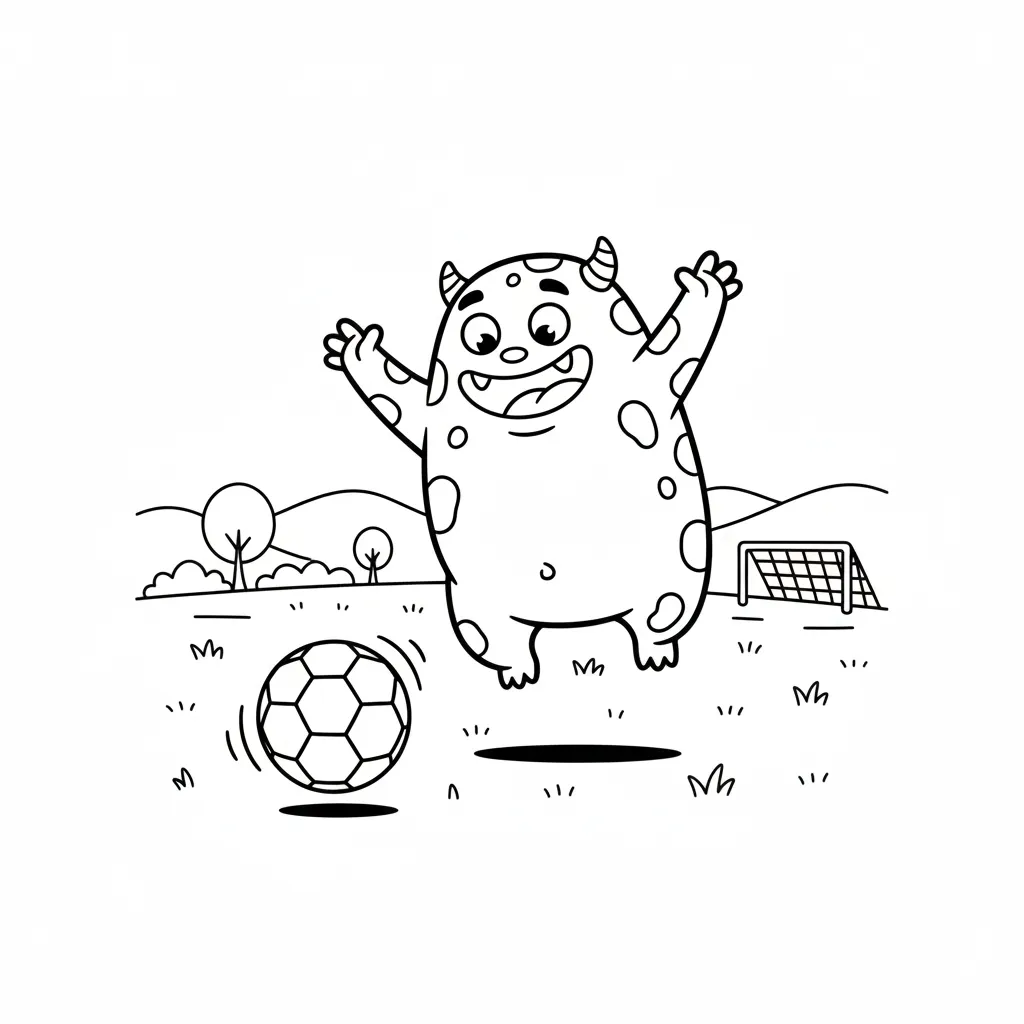 Monstruo 10 para colorear para imprimir para niño de 6 años