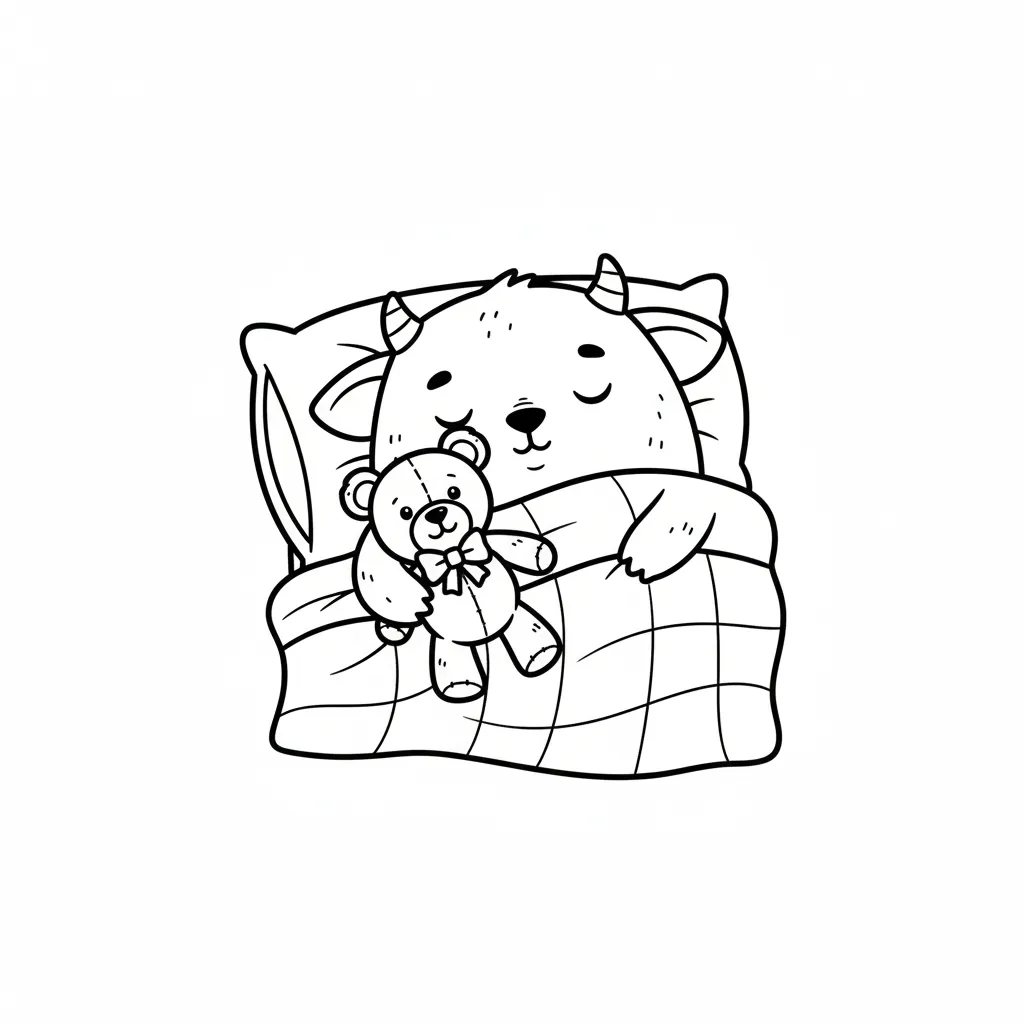 Monstruo 12 para colorear para niños