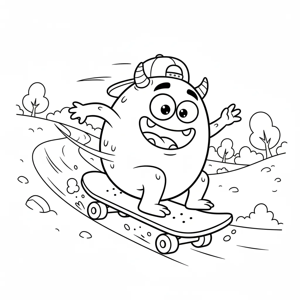 Monstruo 13 para dibujar en línea