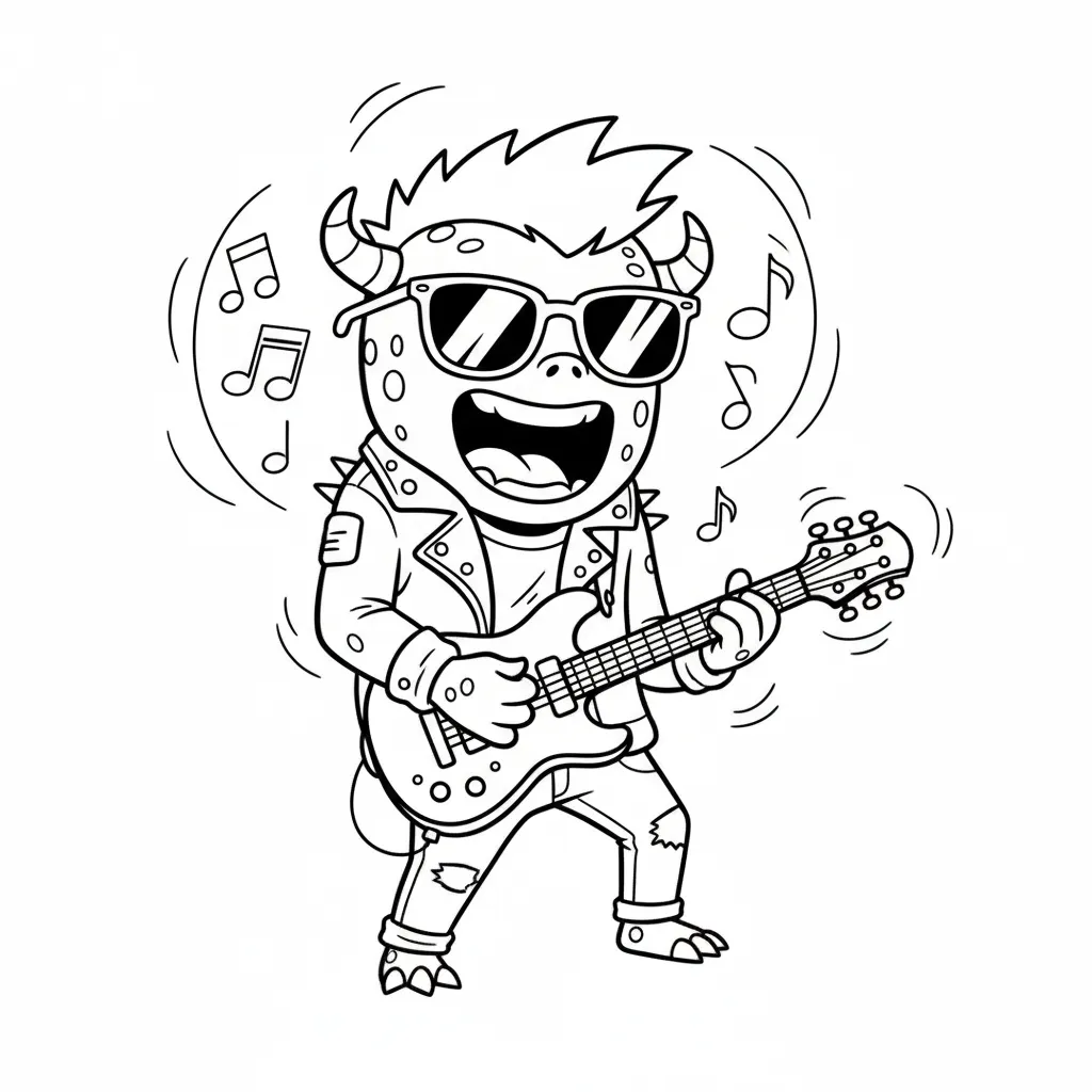 Monstruo 15 para colorear para niños