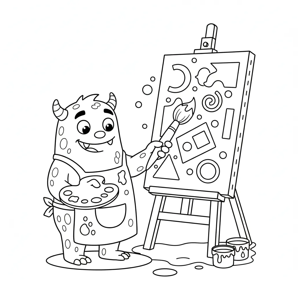 Monstruo 5 para colorear gratis