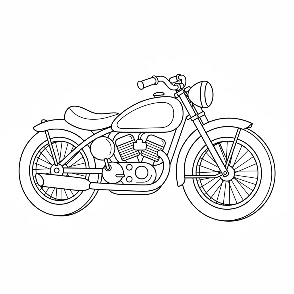 Motos para colorear para niño de para imprimir 1