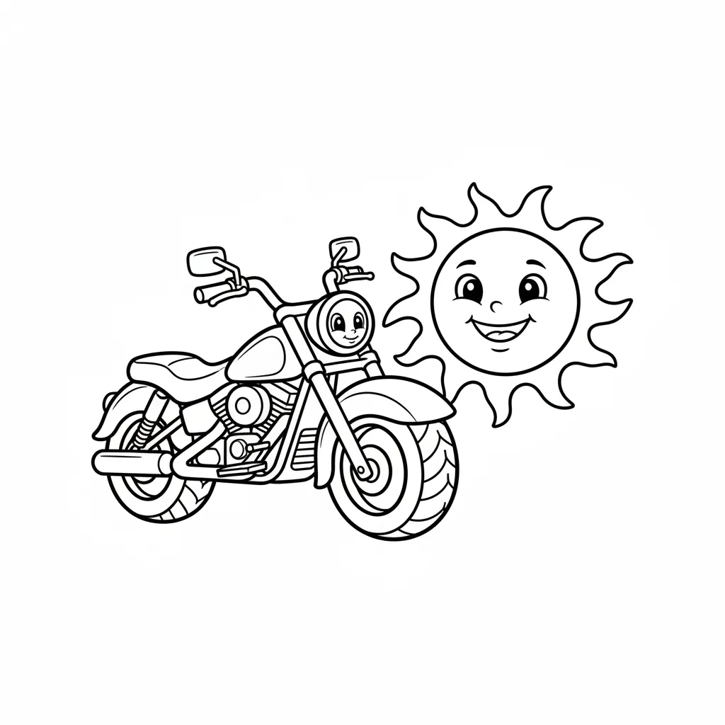 Motos para colorear y aprendizaje