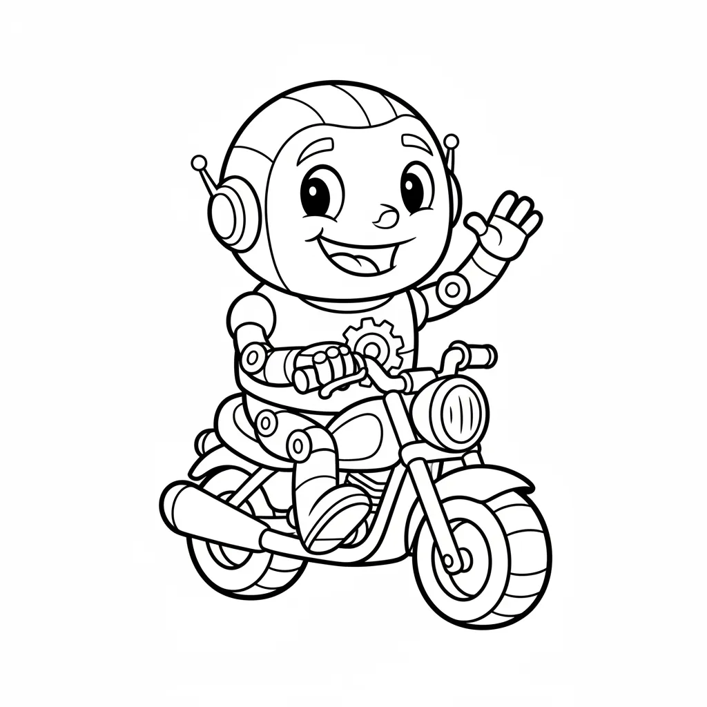 Motos para colorear para niño de 2 años