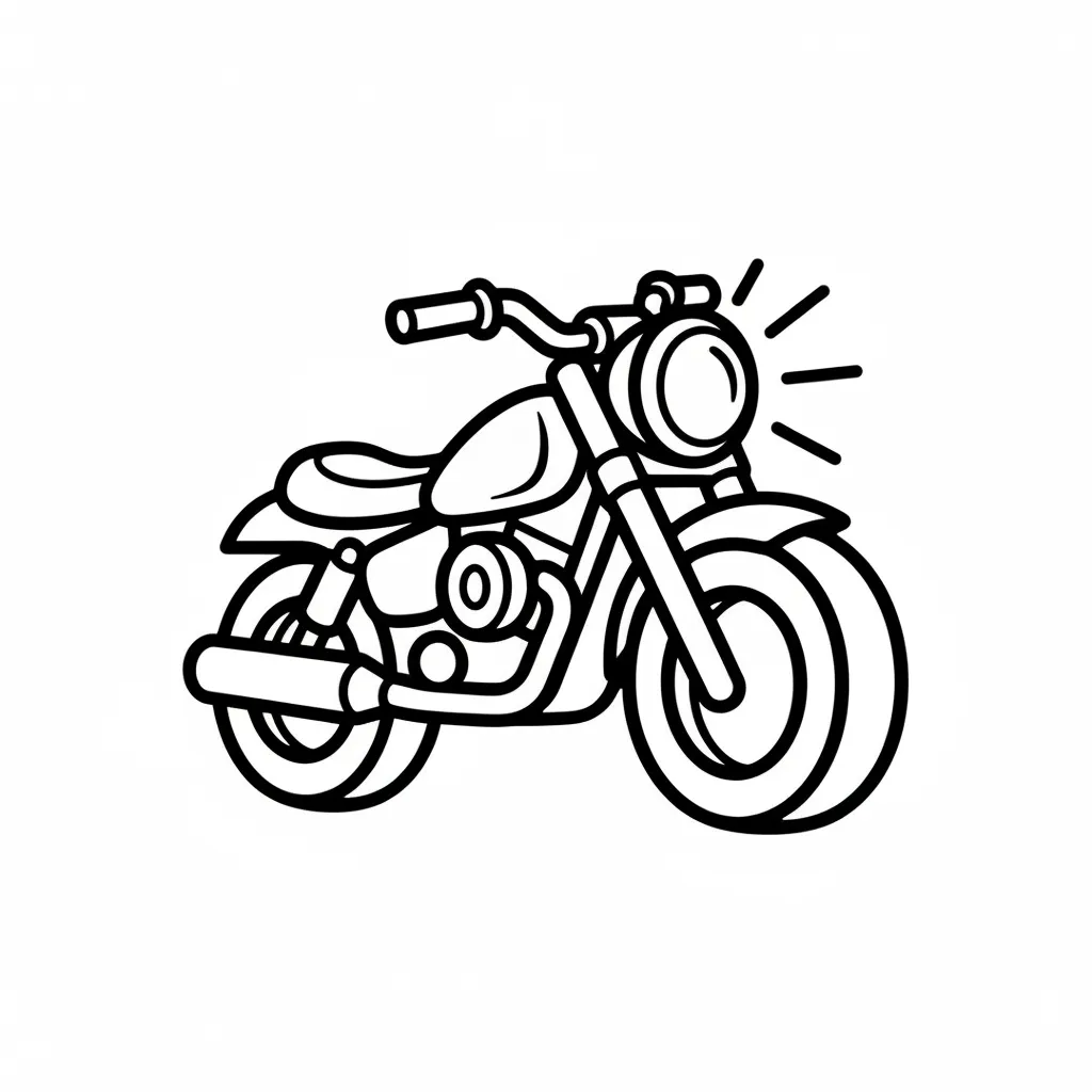 Motos para colorear y dibujo para imprimir