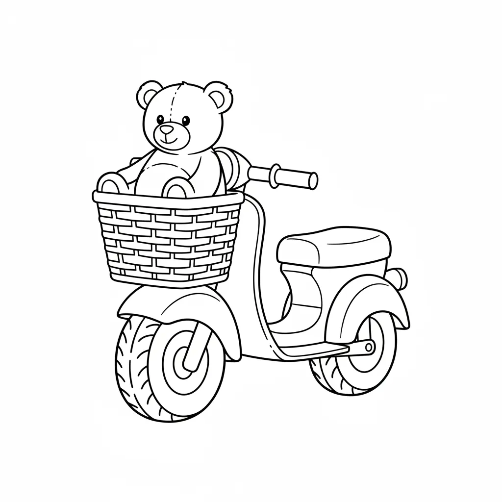 Motos para colorear y recortar para imprimir gratis