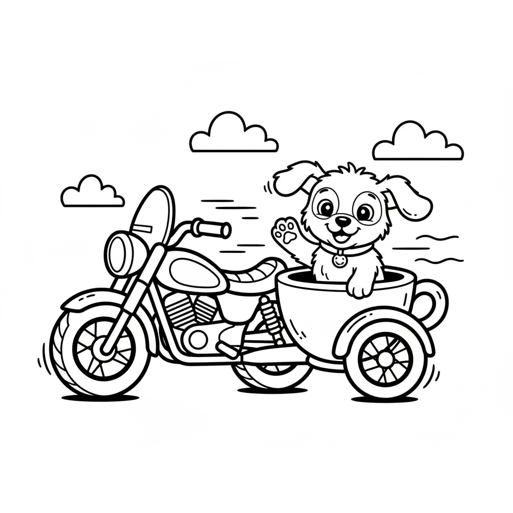 Motos para colorear para niño