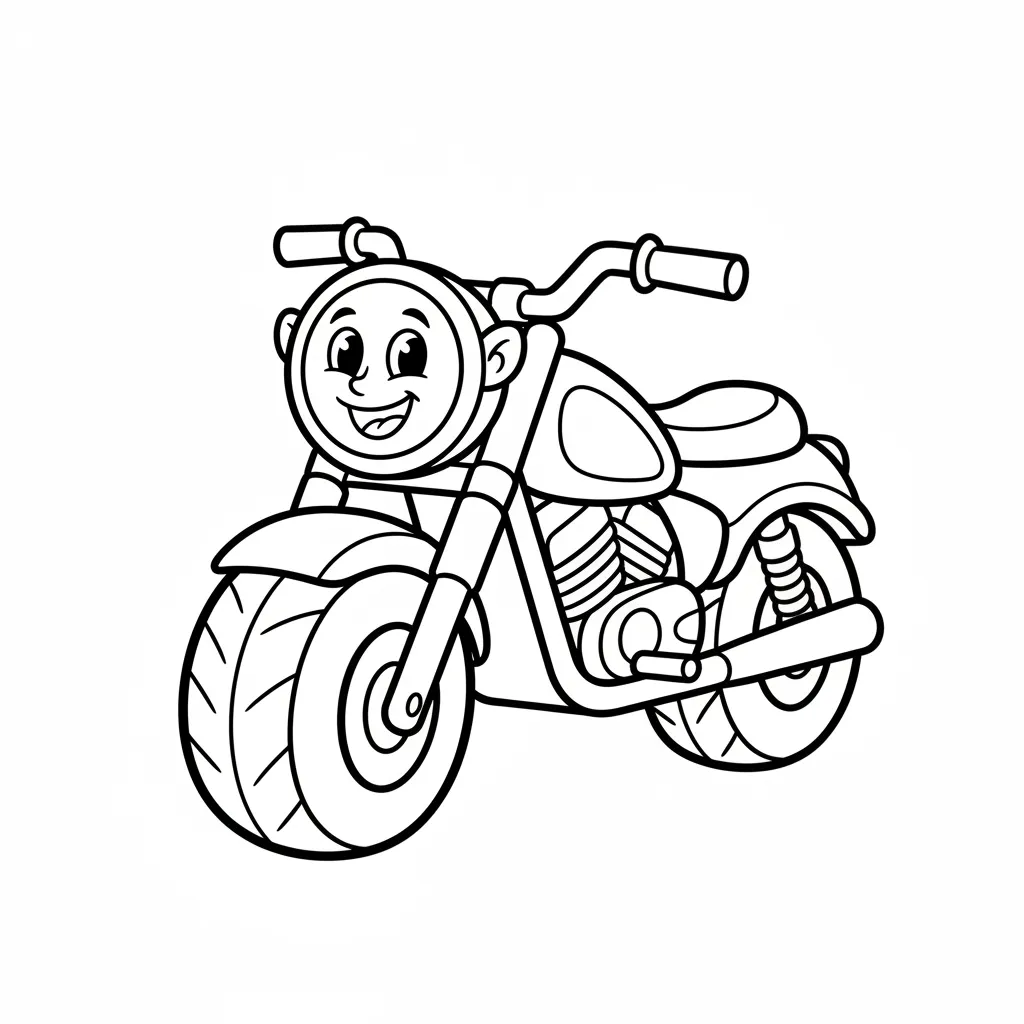 Motos para colorear para niños para imprimir gratis