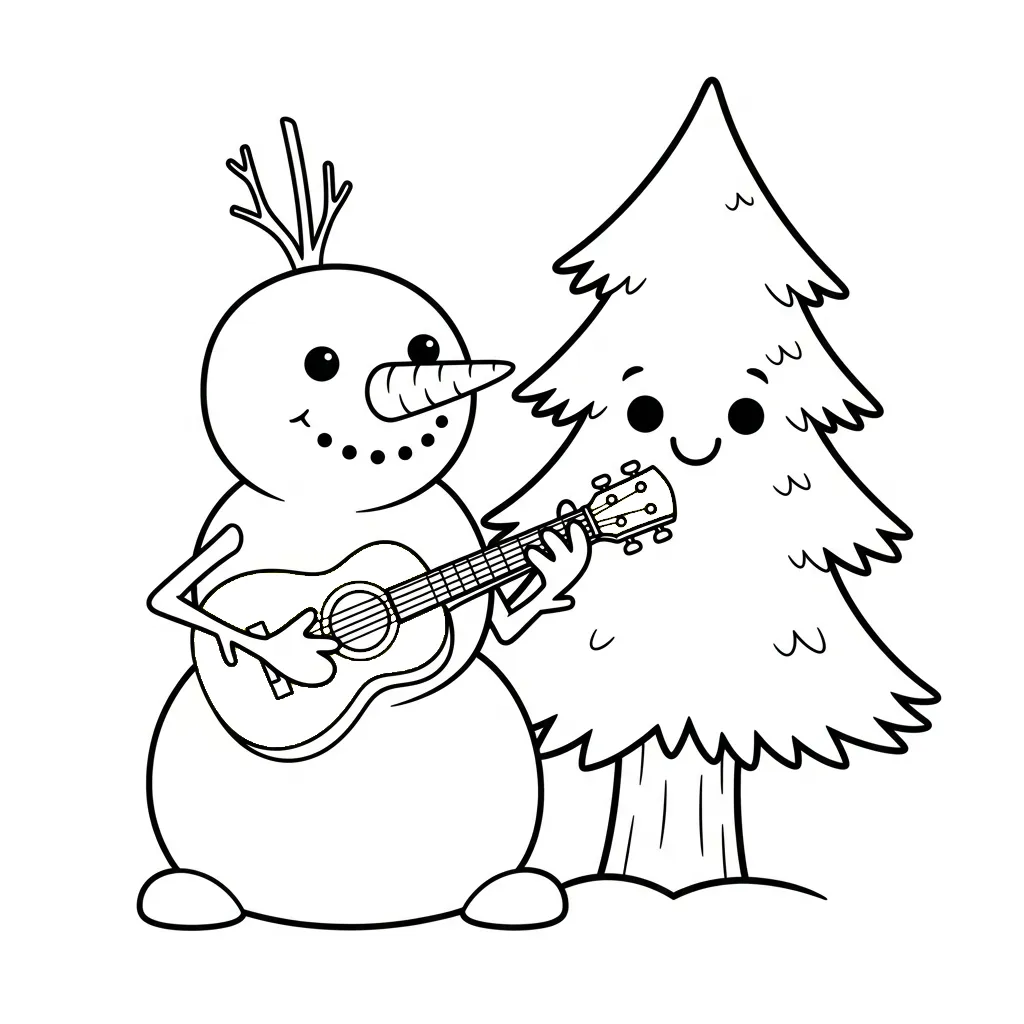 Muñeco De Nieve para colorear en línea