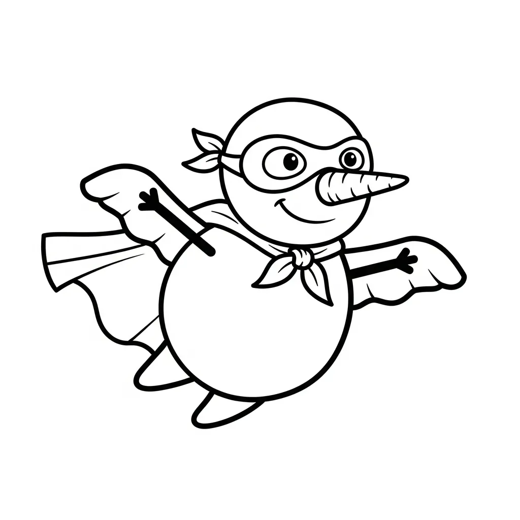 Muñeco De Nieve para colorear para niño de 7 años