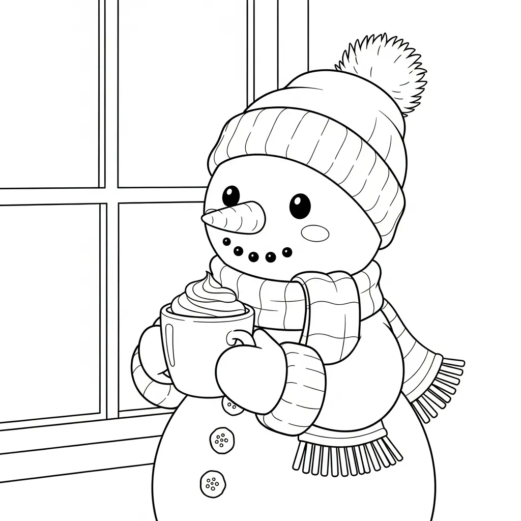 Muñeco De Nieve para dibujar en línea