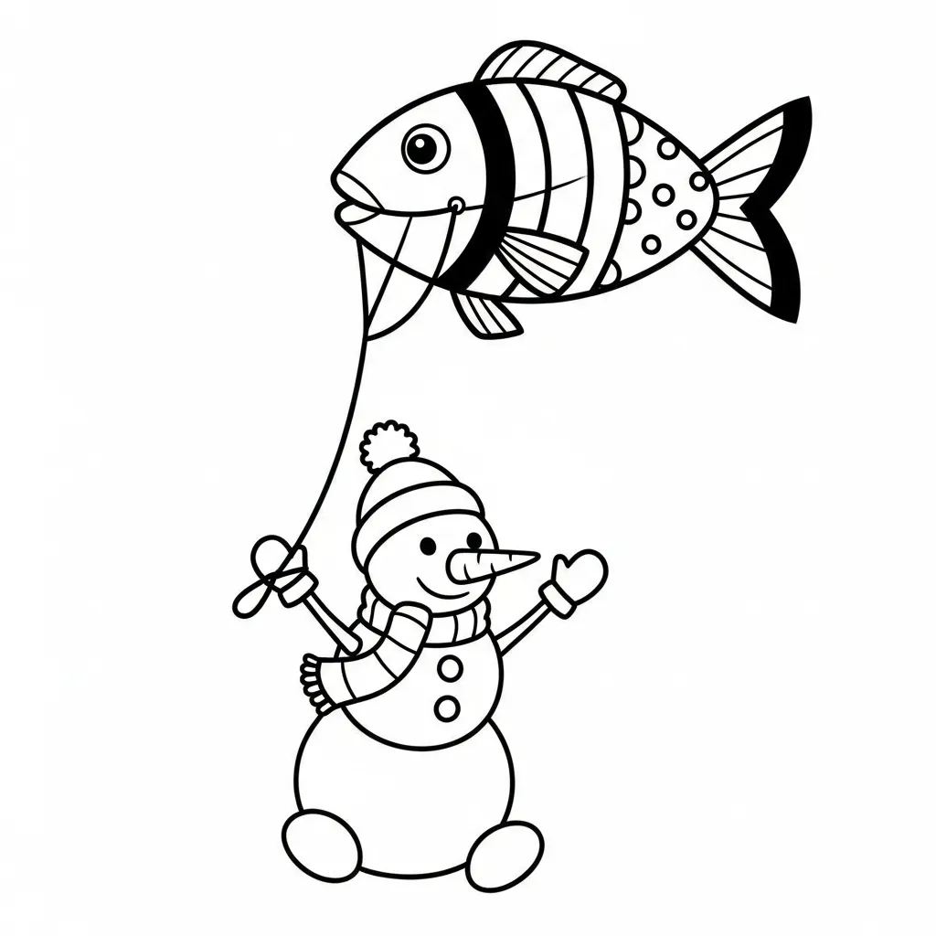 Muñeco De Nieve para colorear en línea gratis