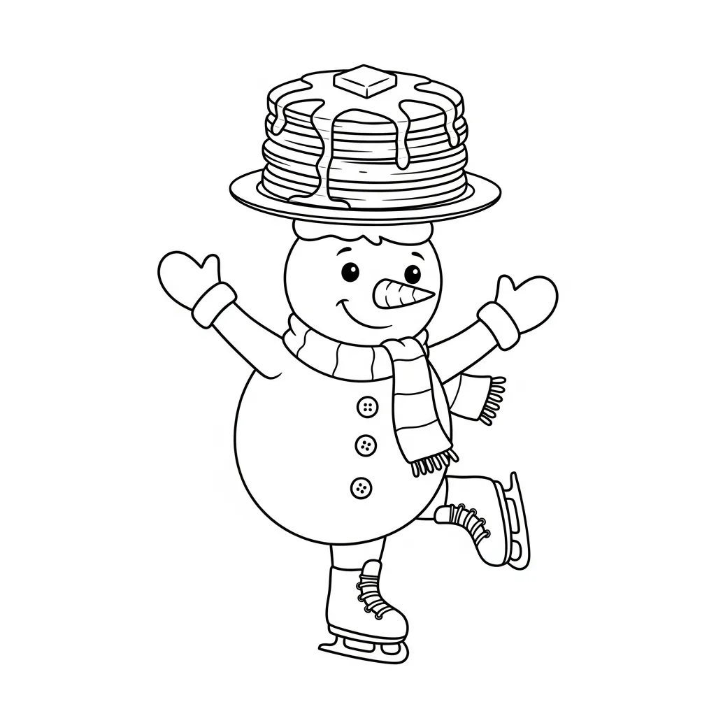 Muñeco De Nieve para colorear gratis en línea