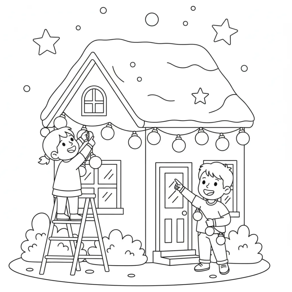 Navidad16 para colorear para niño para imprimir