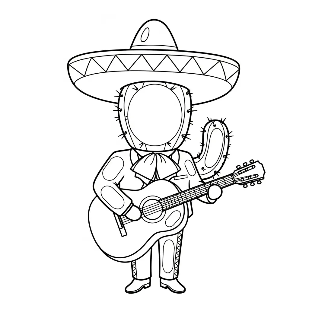 imprimir Nopal para colorear