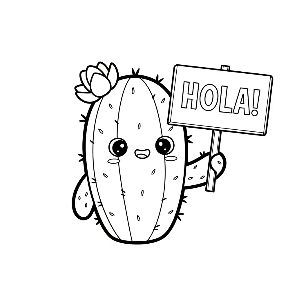 Nopal para colorear para imprimir