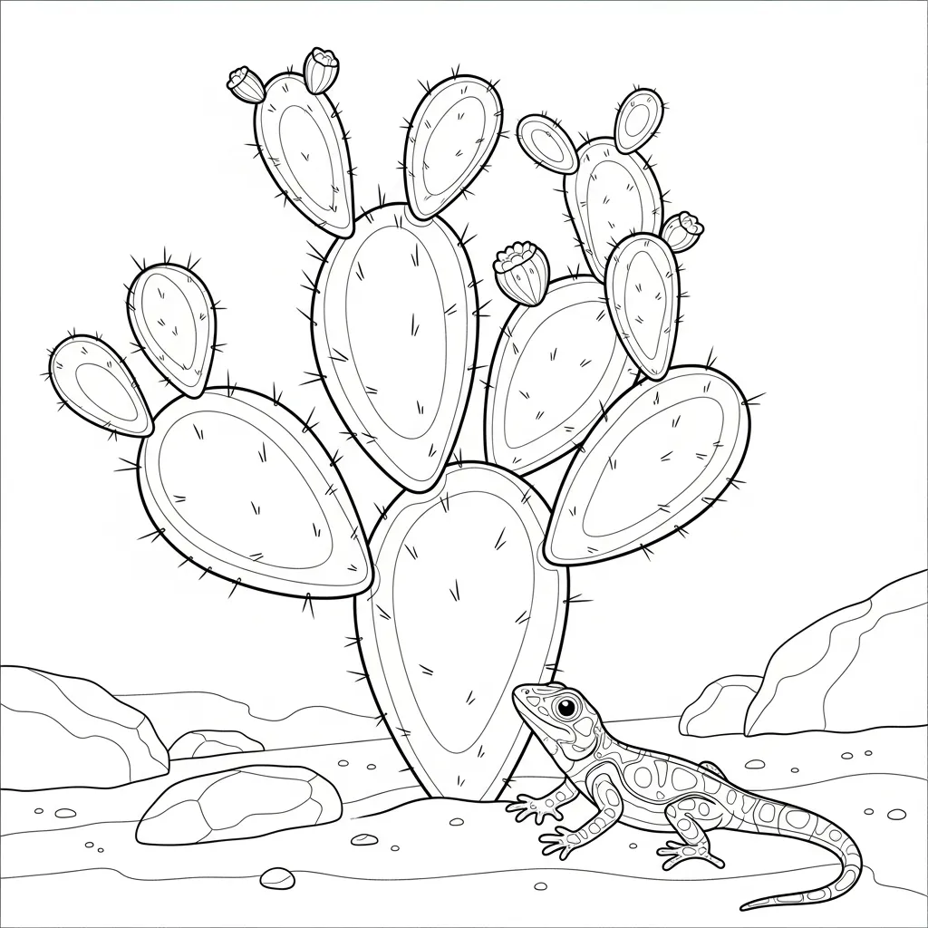 imagen para colorear Nopal niño