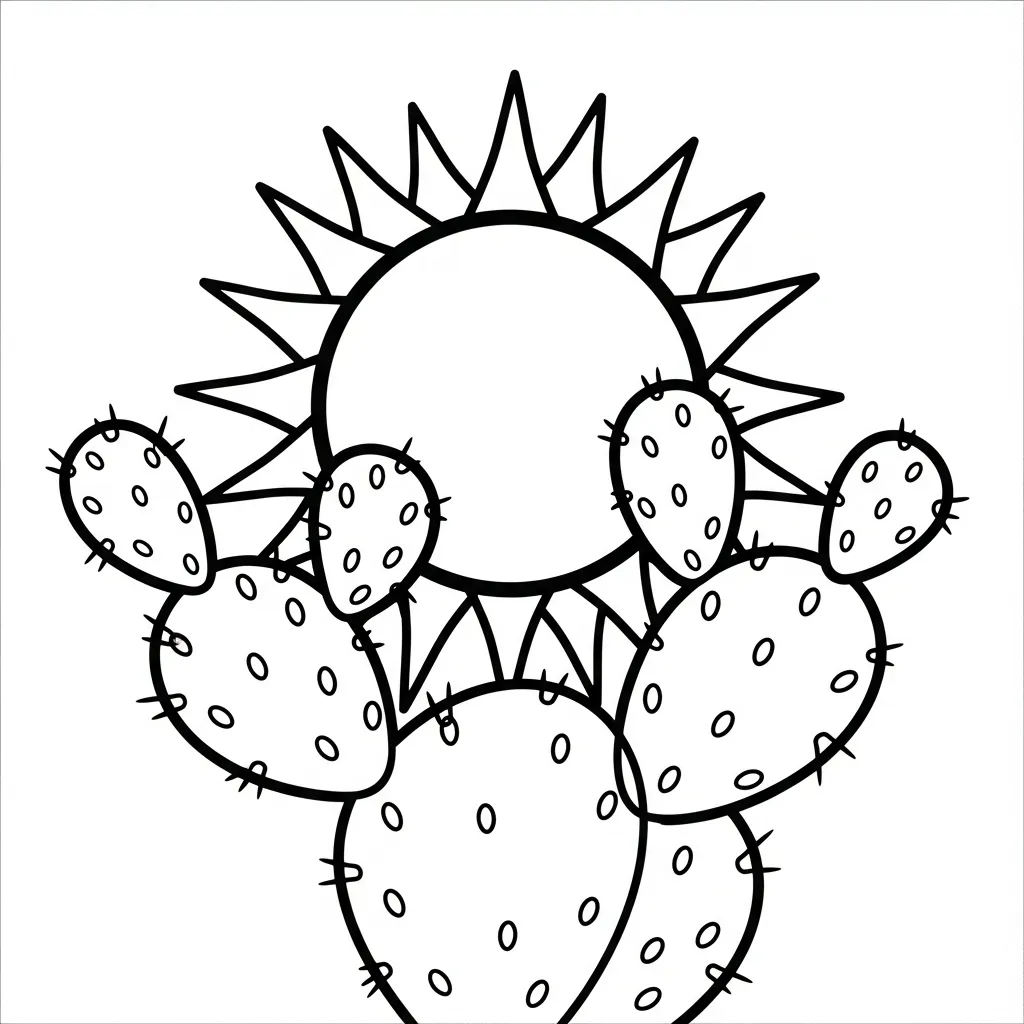 Nopal para colorear para imprimir pdf