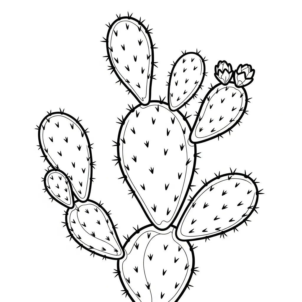Nopal para colorear para imprimir para niño de 12 años